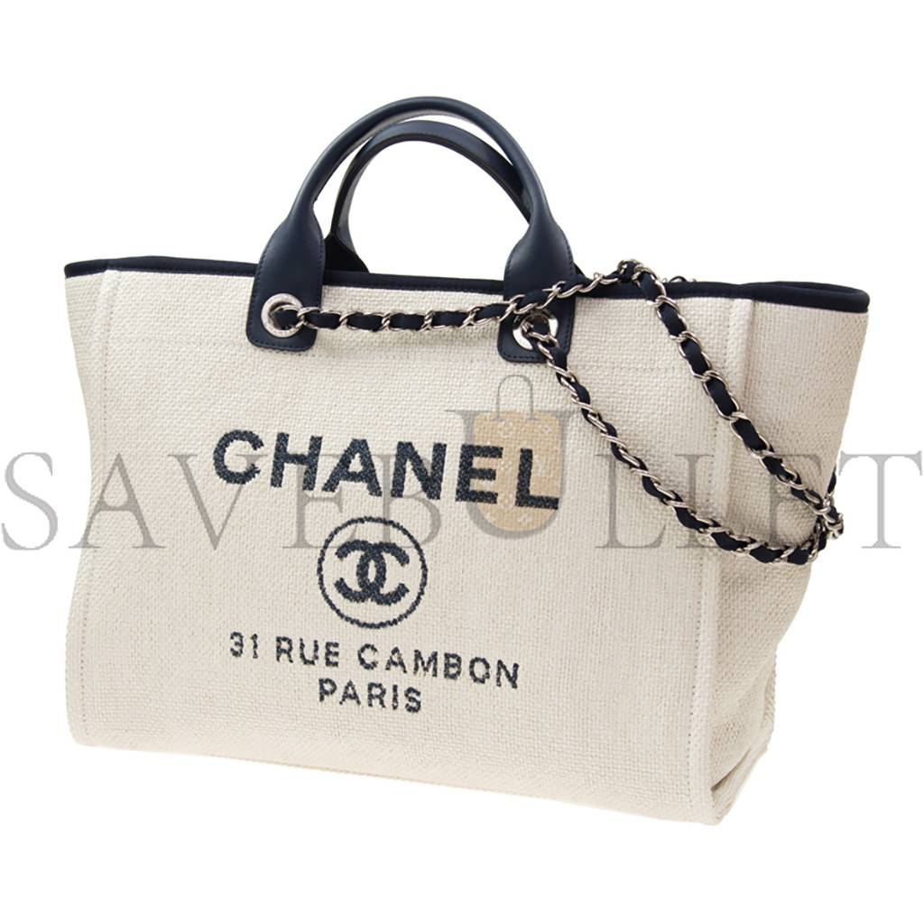 Ch*el deauville large tote gold hardware   a66941 (30*50*22cm)