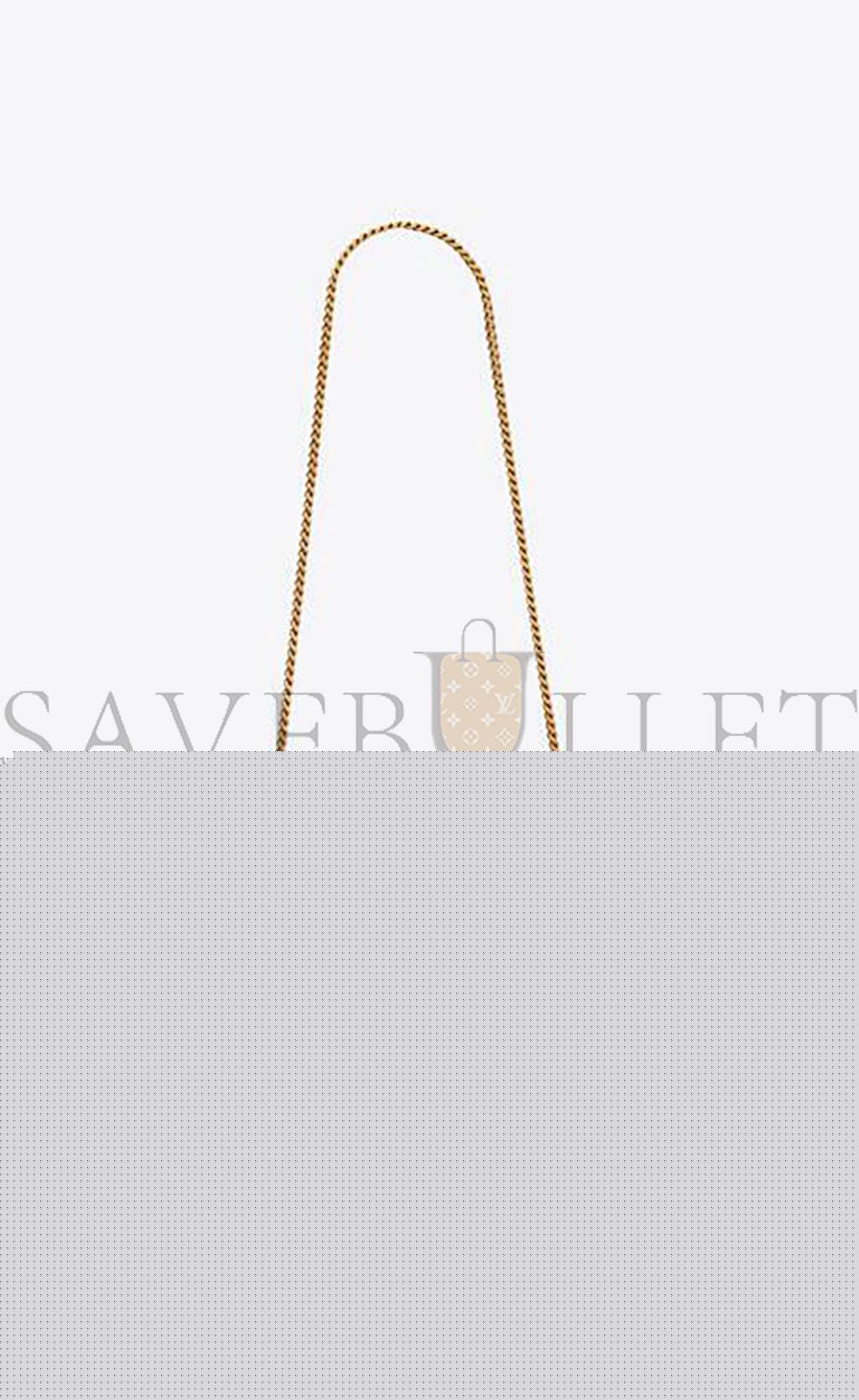 YSL CASSANDRE MATELASSÉ CHAIN WALLET IN GRAIN DE POUDRE EMBOSSED LEATHER 377828BOW011000 (22.5*14*4cm)