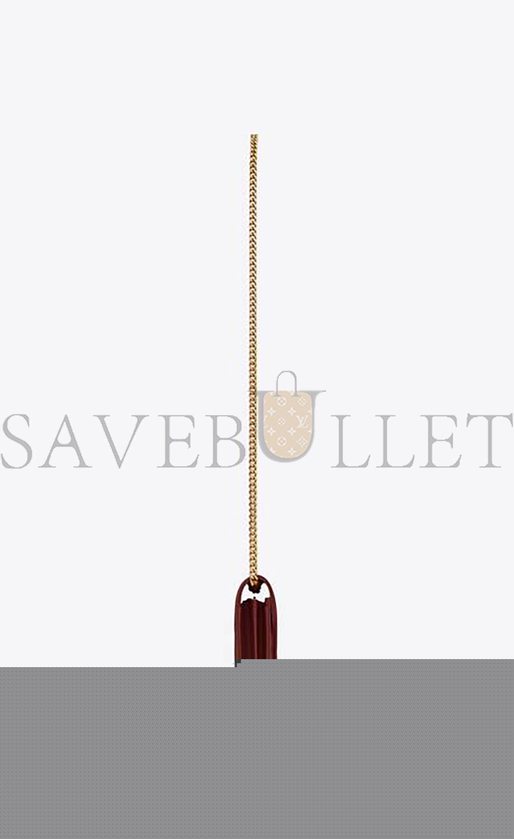 YSL CASSANDRE MATELASSÉ CHAIN WALLET IN GRAIN DE POUDRE EMBOSSED LEATHER 377828BOW016008 (22.5*14*4cm)