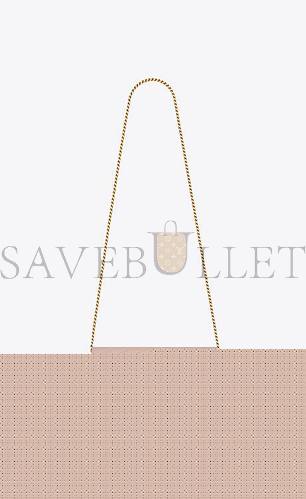YSL CASSANDRE MATELASSÉ CHAIN WALLET IN GRAIN DE POUDRE EMBOSSED LEATHER 377828BOW016920 (22.5*14*4cm)