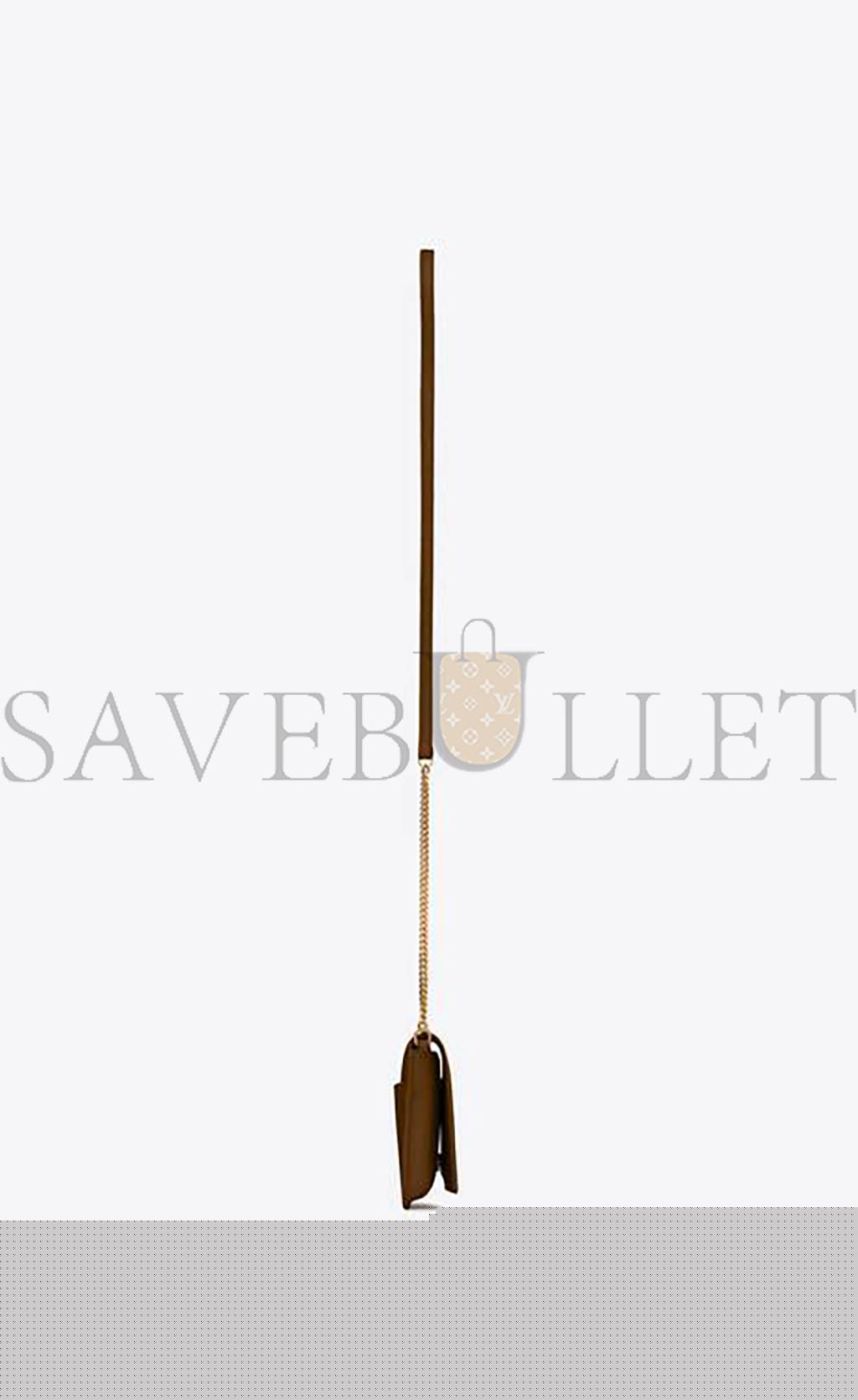 YSL CASSANDRE PHONE HOLDER WITH STRAP IN SMOOTH LEATHER 6350950U40J3234 (18*11*2.5cm)
