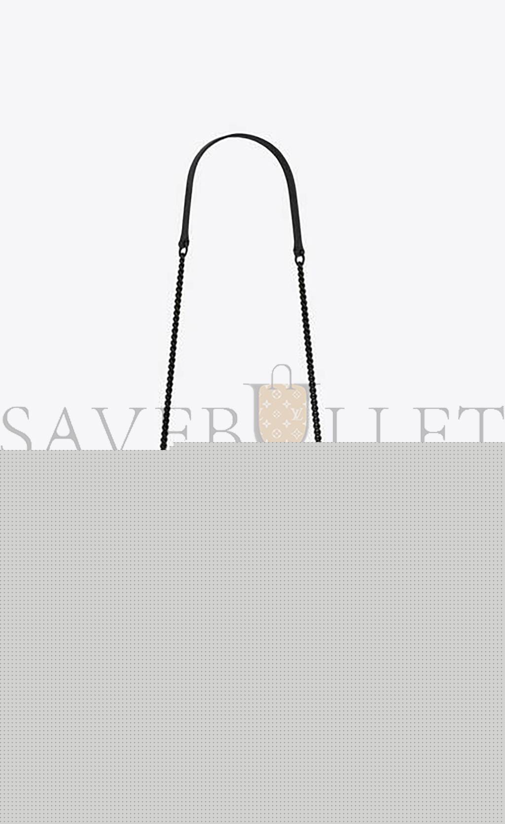 YSL CASSANDRE MATELASSÉ ENVELOPE CHAIN WALLET IN GRAIN DE POUDRE EMBOSSED LEATHER 695108BOW081000 (19*12.5*3.5cm)