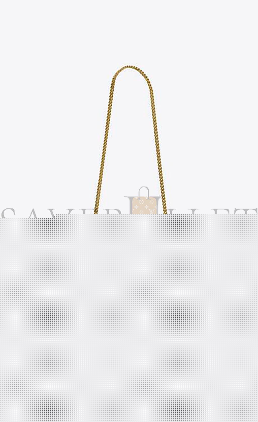YSL CASSANDRE CHAIN WALLET IN CROCODILE-EMBOSSED SHINY LEATHER 747464DND1J1000 (22.5*14*4cm)