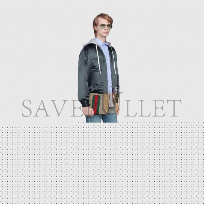 g*u*i gg Sup*e web pouch  ‎475316 （26*20*6cm）