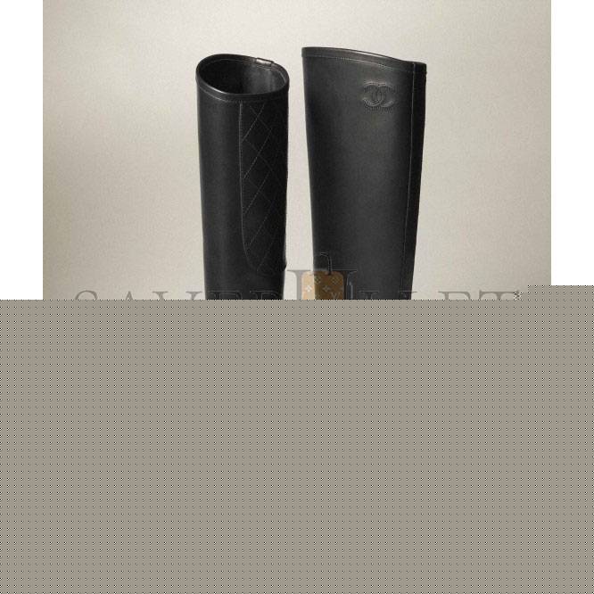 Ch*el high boots calfskin black g39212 x56669 94305