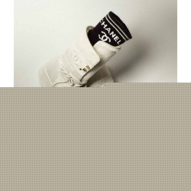 Ch*el lace-ups calfskin, knit & suede calfskinwhite & black g39506 y56127 k4955