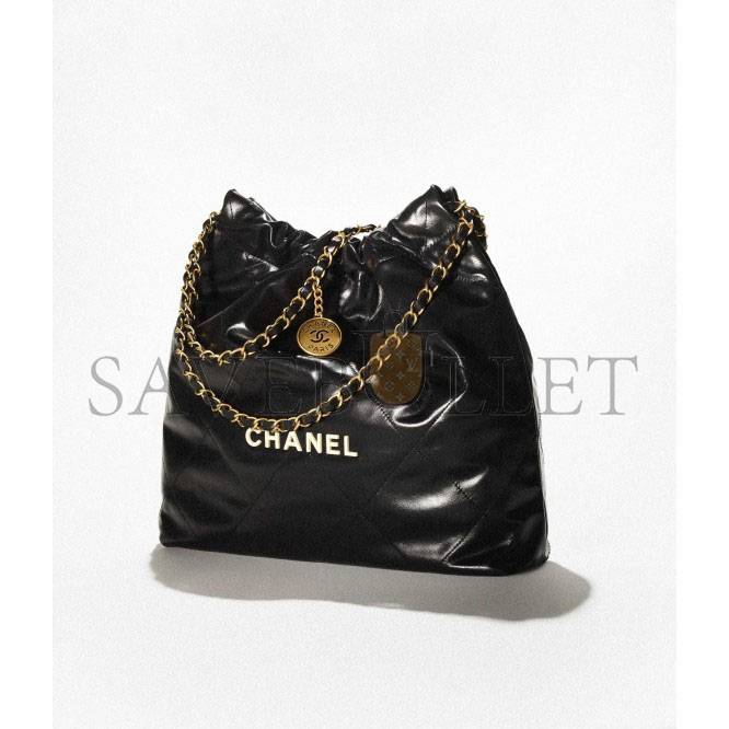 Ch*el 22 handbag silver hardware  as3261 b08038 94305 (42*39*8cm）