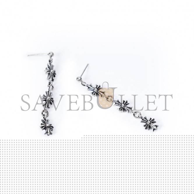CHROME HEARTS 3 DROP CROSS EARRING