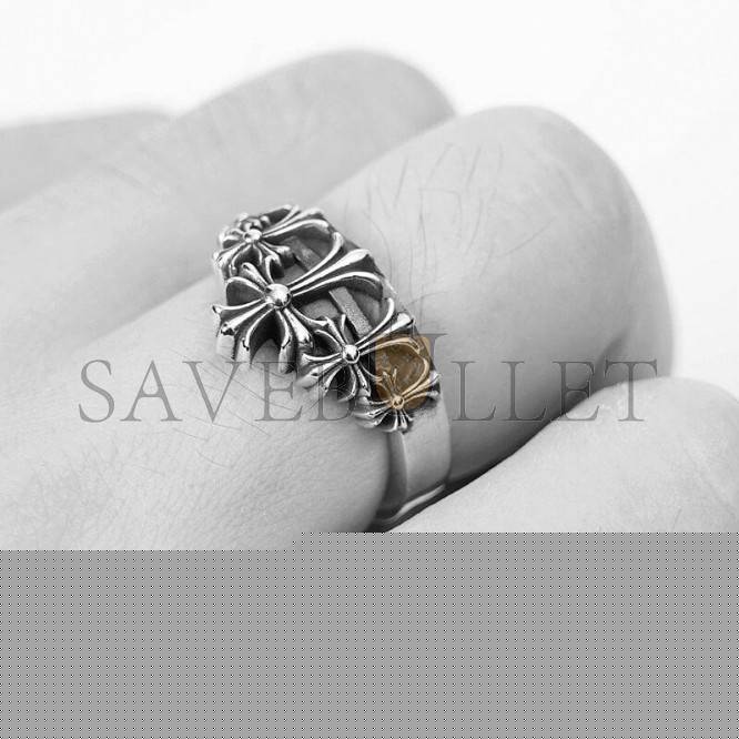CHROME HEARTS CROSS CROWN RING