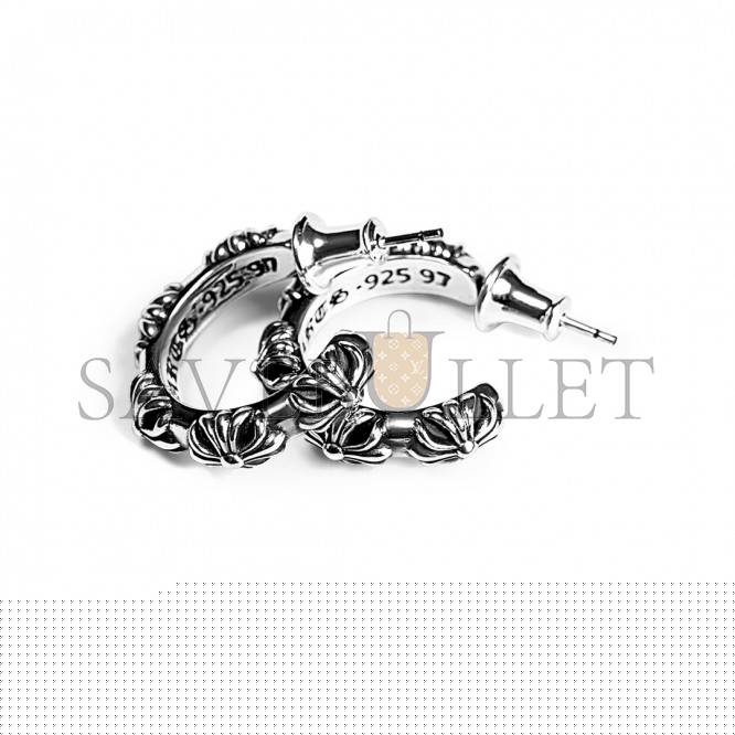CHROME HEARTS CROSS HOOP EARRING