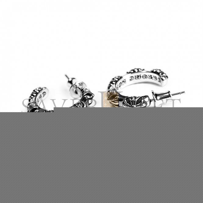 CHROME HEARTS CROSS HOOP EARRING