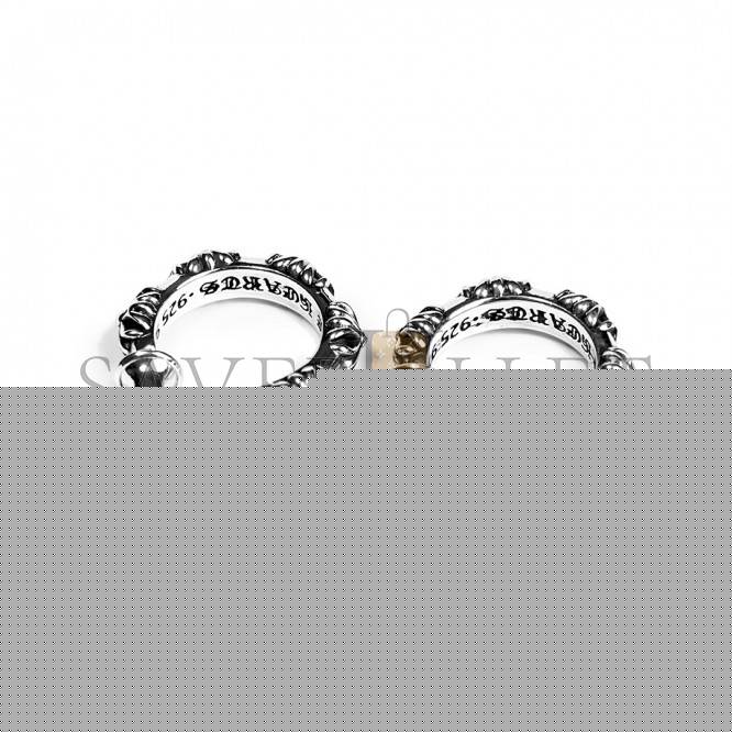 CHROME HEARTS CROSS HOOP EARRING