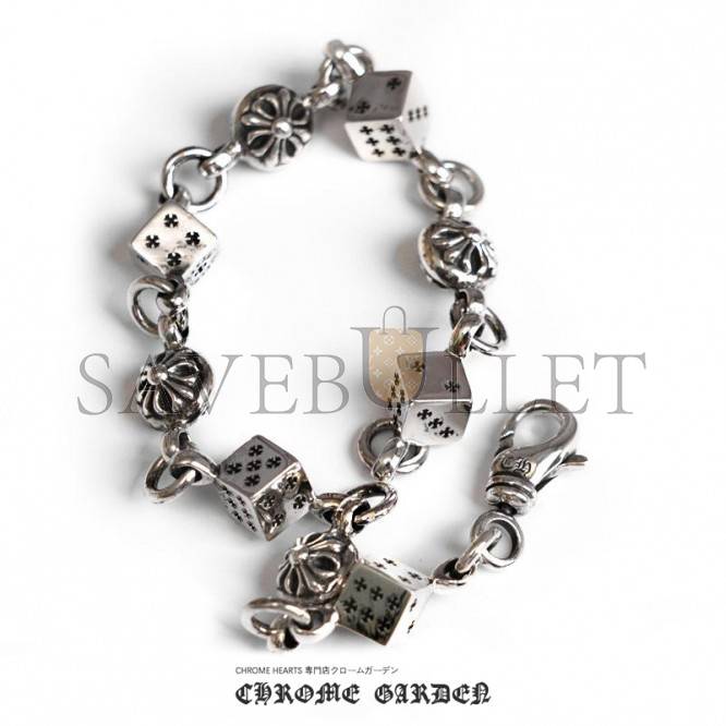CHROME HEARTS DICE AND CROSSBALL BRACELET