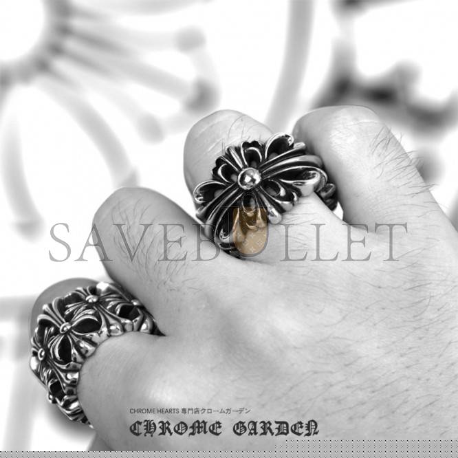 CHROME HEARTS DOUBLE FLORAL RING