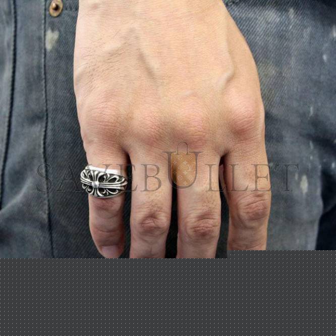 CHROME HEARTS FLORAL CROSS RING