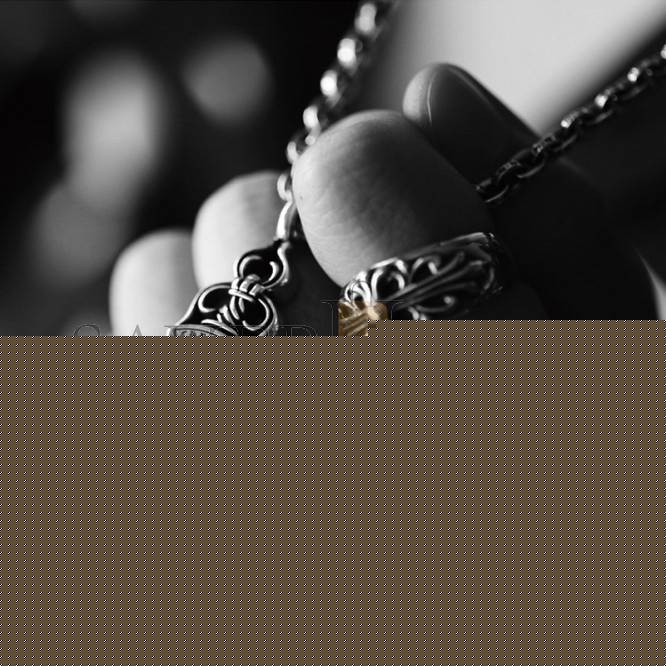 CHROME HEARTS FLORAL CROSS RING