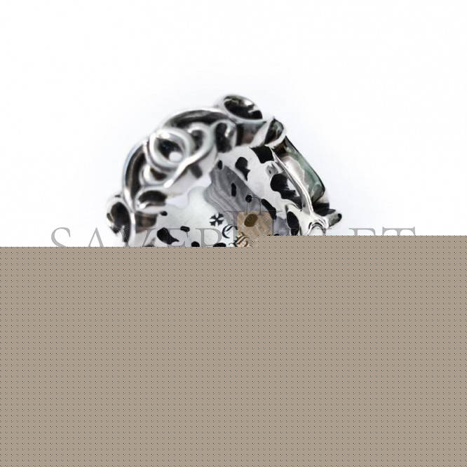 CHROME HEARTS BUTTERFLY FLORAL CROSS RING