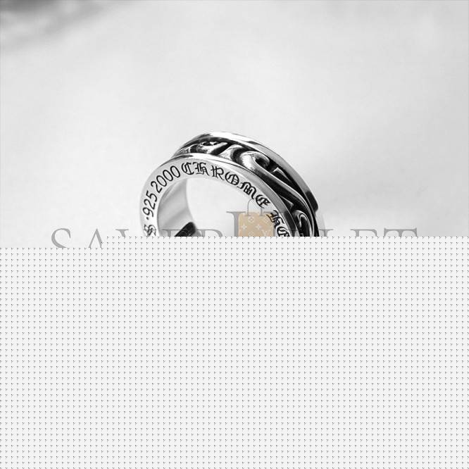 CHROME HEARTS SCROLL SPINNER RING