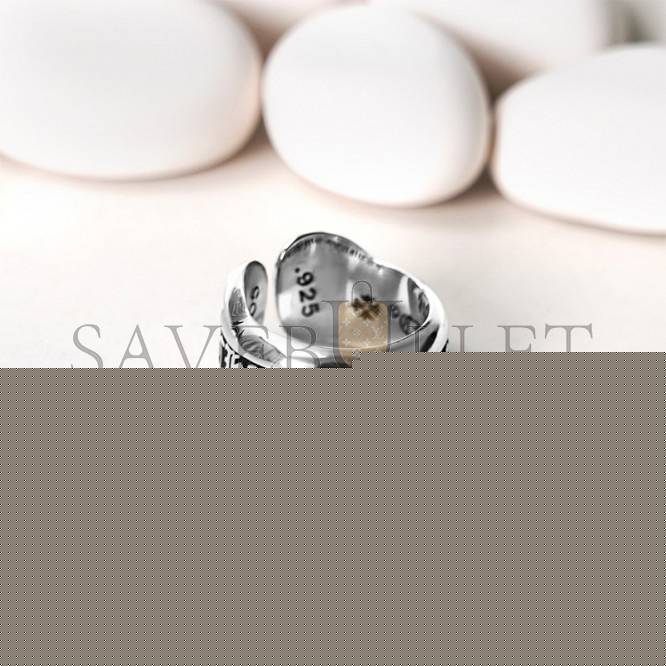 CHROME HEARTS SMALL SCROLL LABEL RING