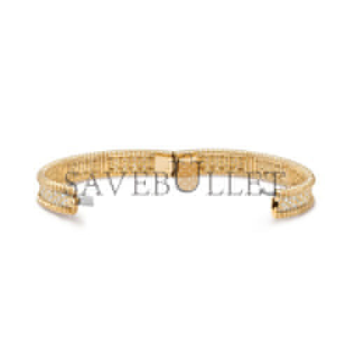 VAN CLEEF ARPELS PERLÉE DIAMONDS BRACELET, 3 ROWS, SMALL MODEL - YELLOW GOLD, DIAMOND  VCARO56400