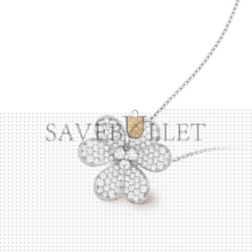 VAN CLEEF ARPELS FRIVOLE CLIP PENDANT, VERY LARGE MODEL - WHITE GOLD, DIAMOND  VCARP6L600