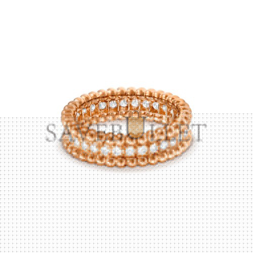 VAN CLEEF ARPELS PERLÉE DIAMONDS RING, 1 ROW - ROSE GOLD, DIAMOND VCARP4E300