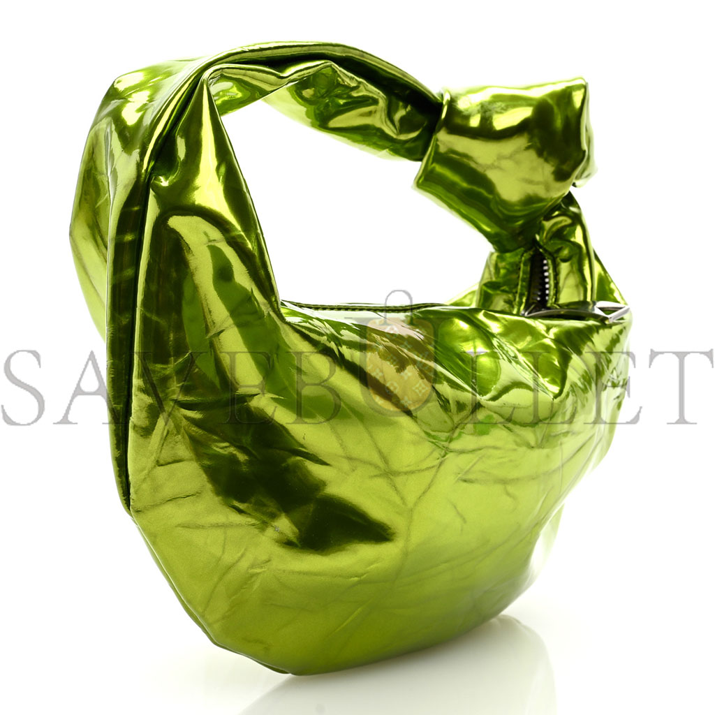 bo*te*ga Ve*ne*ta metallic crushed calfskin mini jodie chlorophyll  (26*13*5cm)