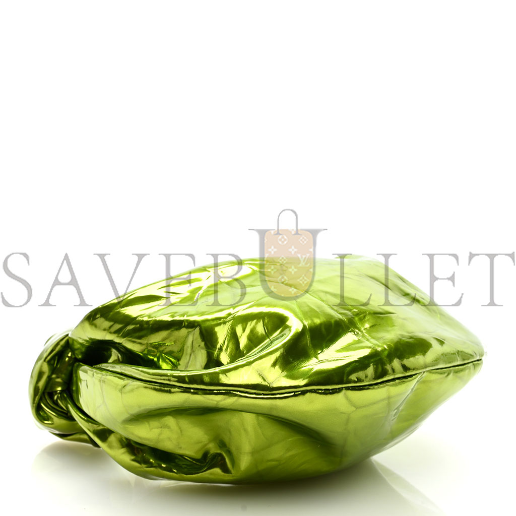 bo*te*ga Ve*ne*ta metallic crushed calfskin mini jodie chlorophyll  (26*13*5cm)