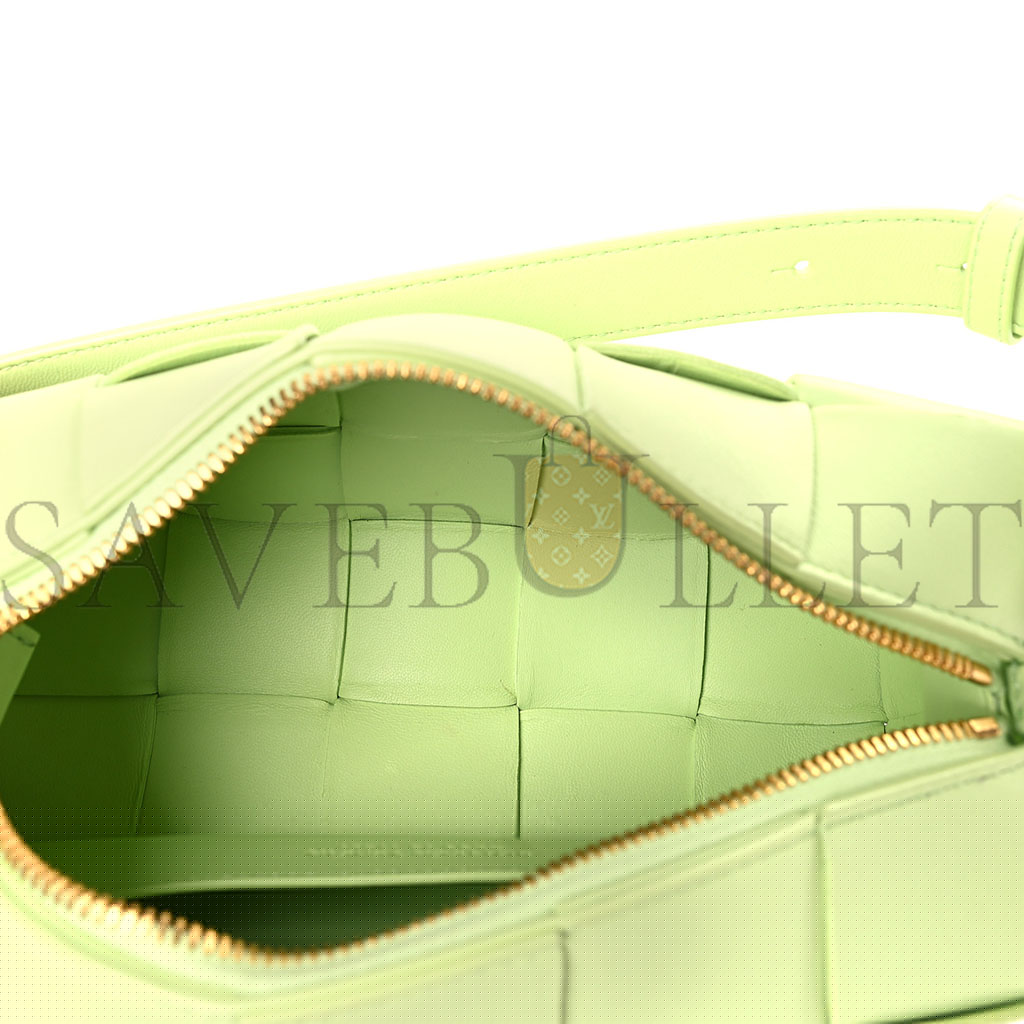 bo*te*ga Ve*ne*ta lambskin maxi intrecciato small brick cassette bag fennel  (23*10*10cm)