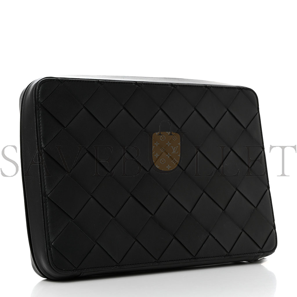 bo*te*ga Ve*ne*ta nappa intrecciato organizer case black (28*19*4cm)