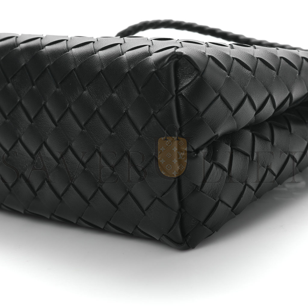 bo*te*ga Ve*ne*ta nappa intrecciato small andiamo shoulder bag black (25*20*10cm)