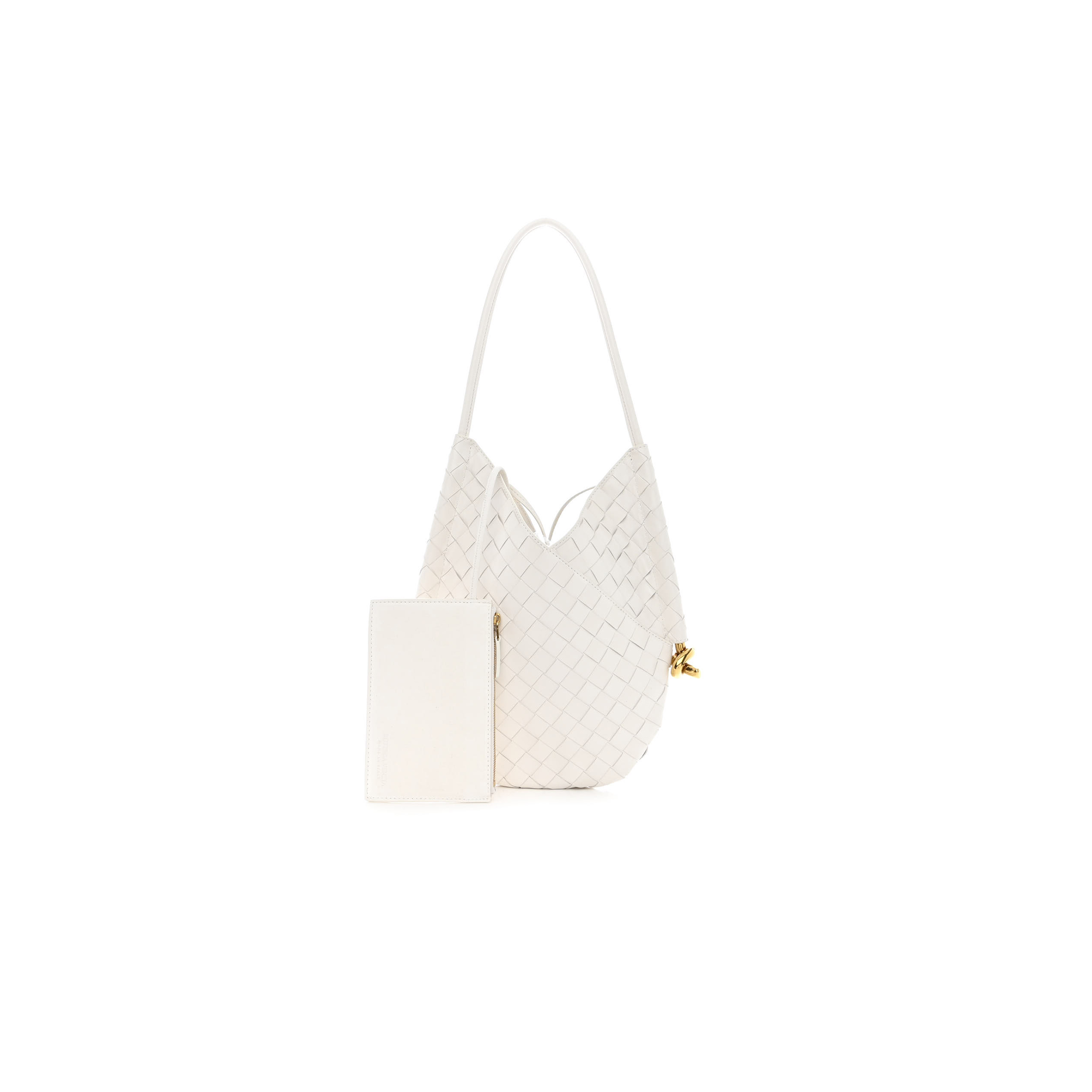 bo*te*ga Ve*ne*ta nappa intrecciato small solstice hobo white  (28*25*3cm)