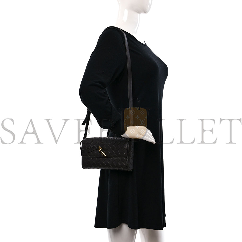 bo*te*ga Ve*ne*ta nappa intrecciato andiamo shoulder bag fondant (22*13*5cm)