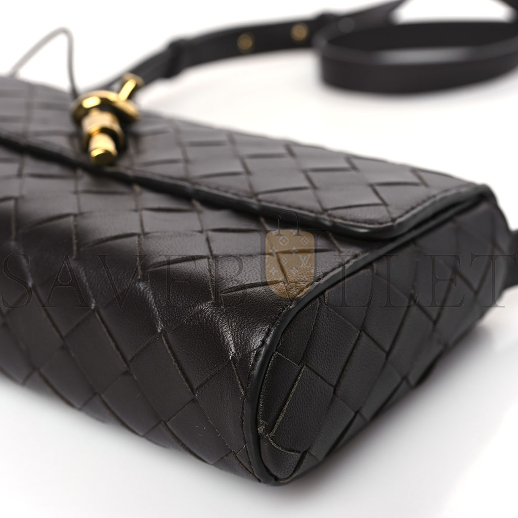 bo*te*ga Ve*ne*ta nappa intrecciato andiamo shoulder bag fondant (22*13*5cm)