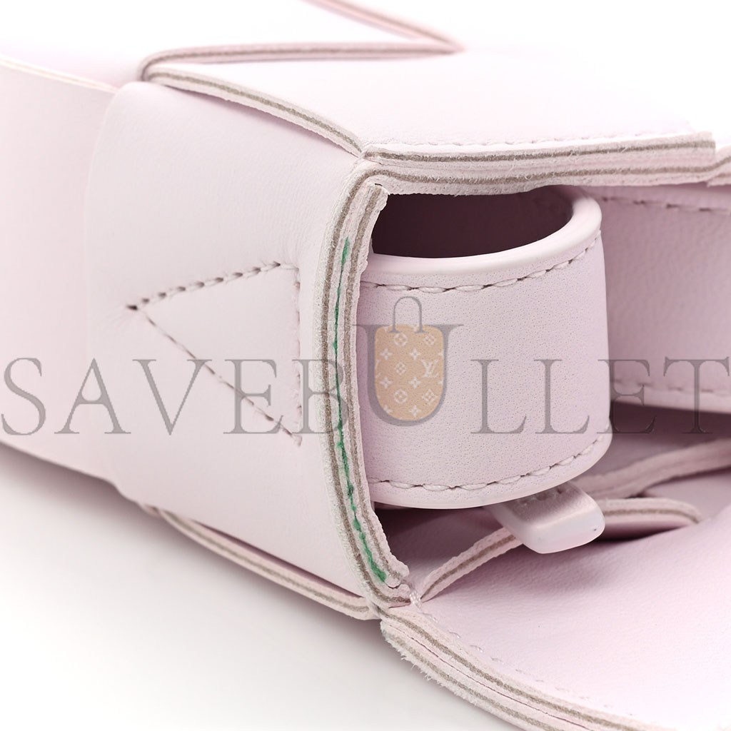 bo*te*ga Ve*ne*ta lambskin maxi intrecciato cassette crossbody bag bliss washed  (23*15*5.5cm)