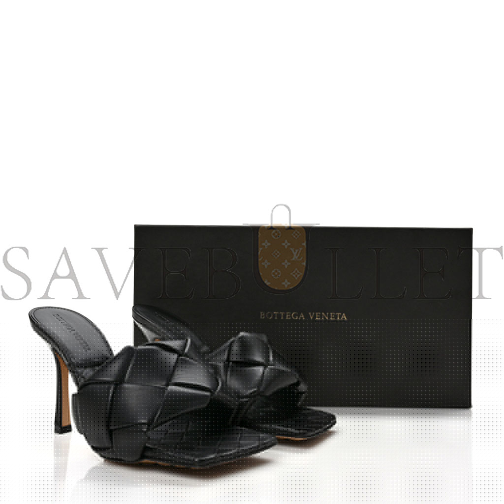 bo*te*ga Ve*ne*ta nappa maxi intrecciato lido mule sandals 37 black