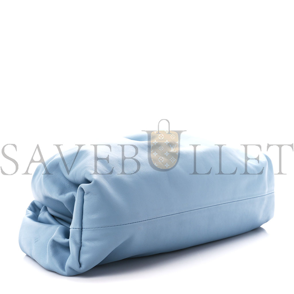 bo*te*ga Ve*ne*ta smooth butter calf the pouch oversized clutch ice  (38*19*9cm)