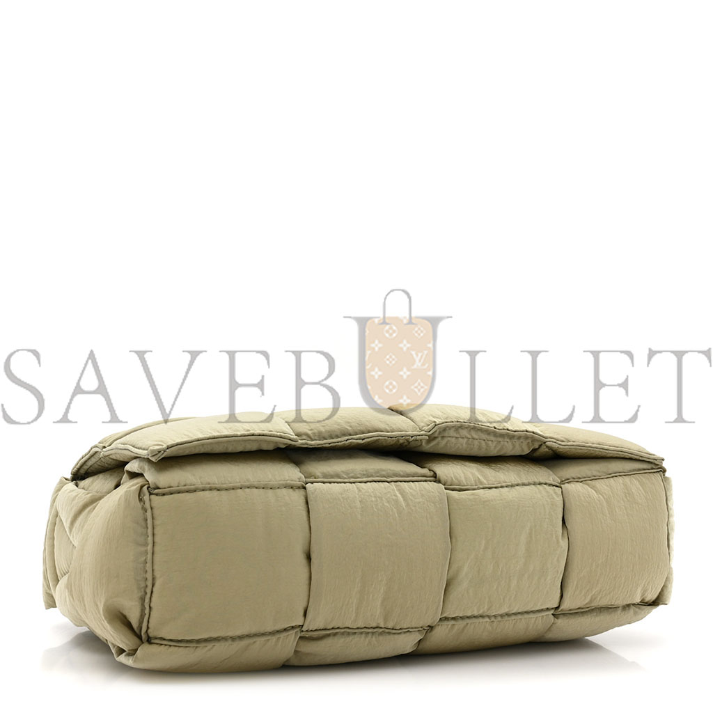 bo*te*ga Ve*ne*ta nylon intrecciato padded tech cassette bag travertine  (32*17*10cm)