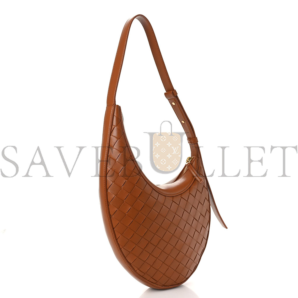 bo*te*ga Ve*ne*ta nappa intrecciato small drop shoulder bag wood  (23*34*6cm)