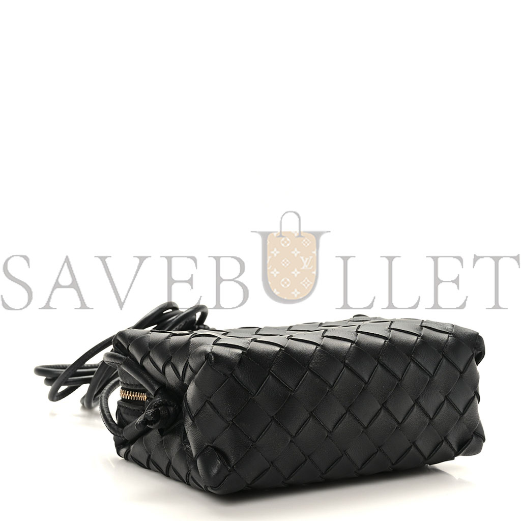 bo*te*ga Ve*ne*ta nappa intrecciato mini loop camera bag black  (17*11*8cm)