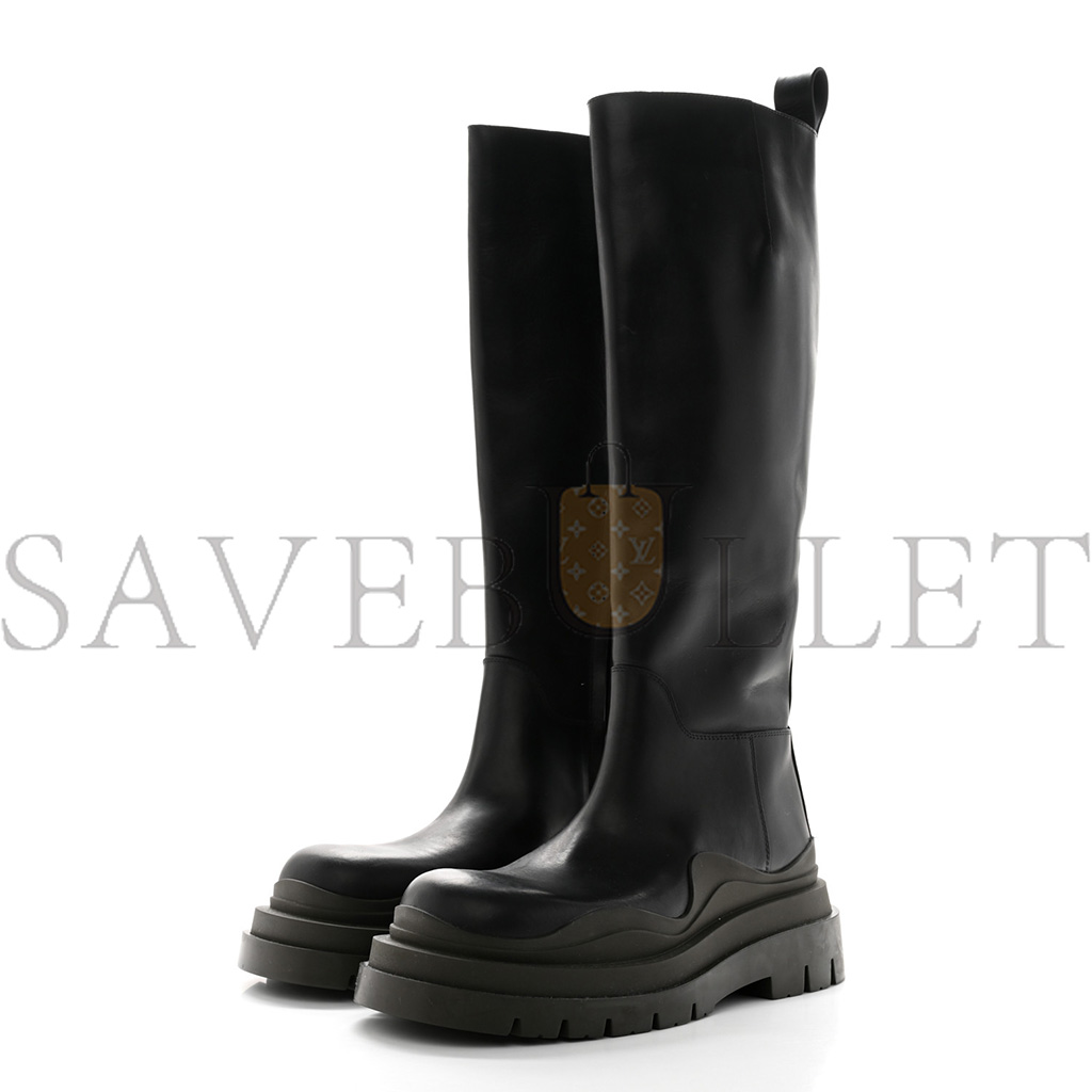 bo*te*ga Ve*ne*ta calfskin the tire high boots  black