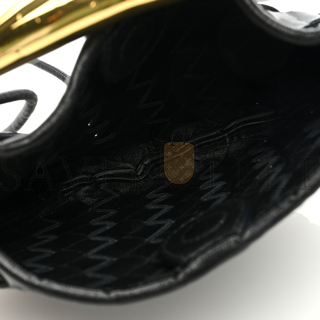 bo*te*ga Ve*ne*ta nappa intrecciato mini sardine bag black  (20*14*3cm)