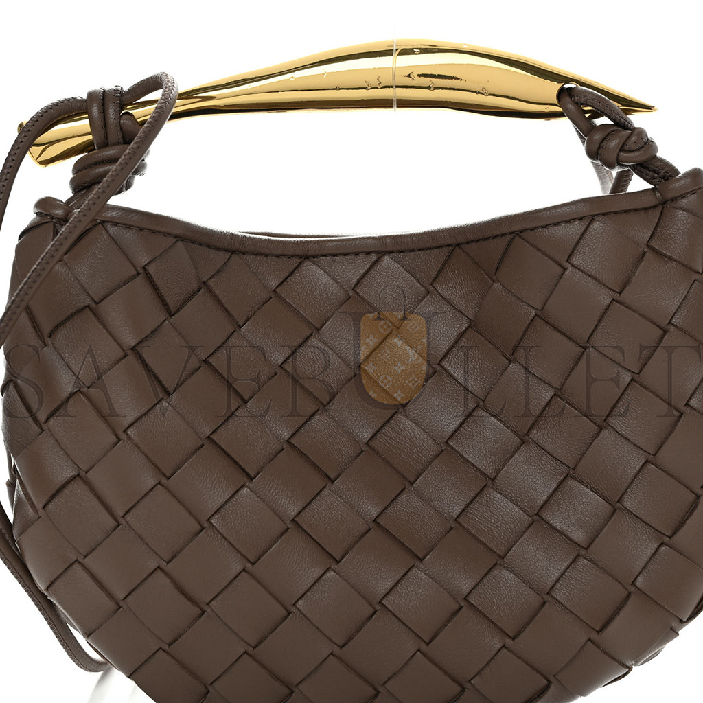 bo*te*ga Ve*ne*ta nappa intrecciato mini sardine bag taupe grey  (20*14*3cm)