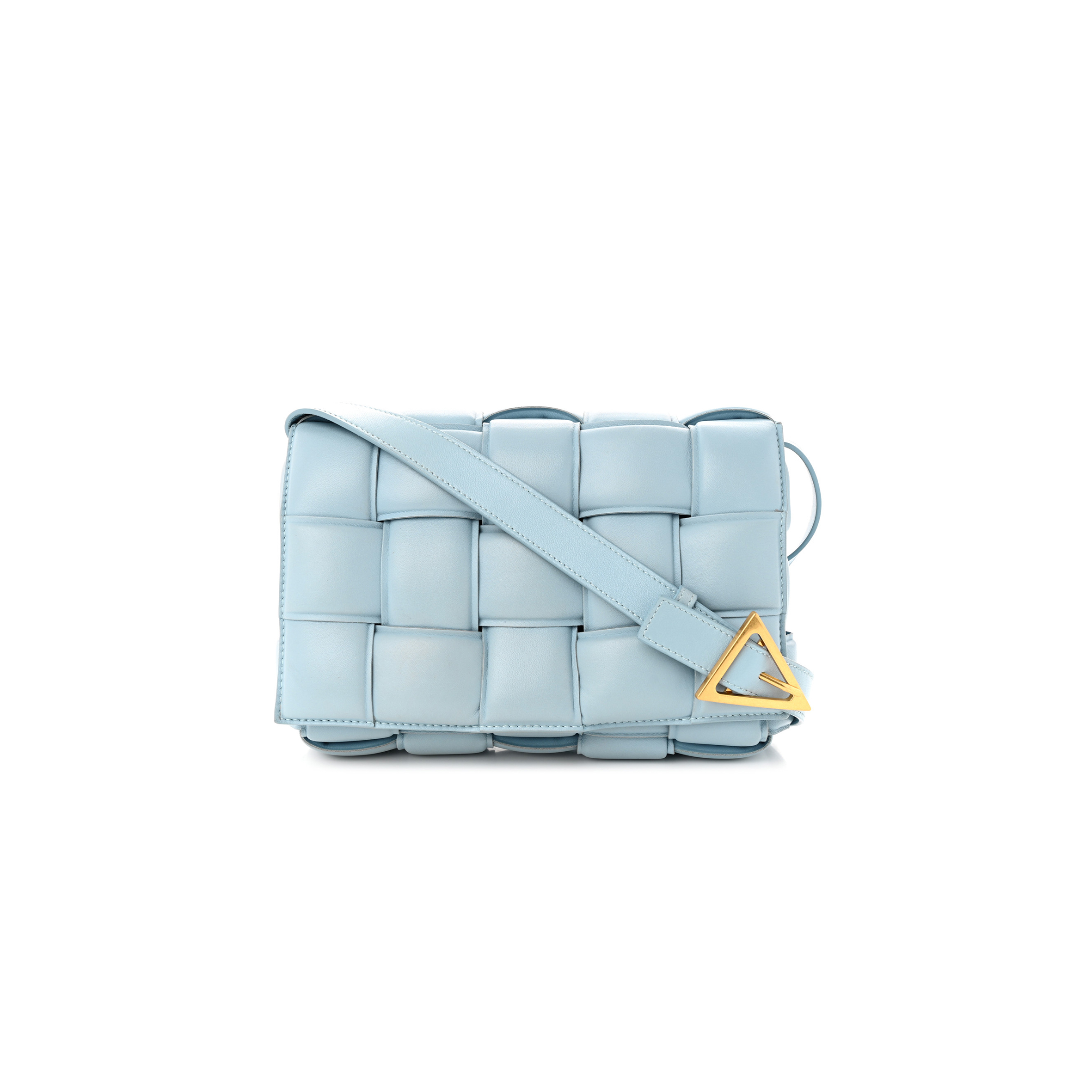 bo*te*ga Ve*ne*ta nappa maxi intreccio padded cassette crossbody bag ice (26*18*8cm)