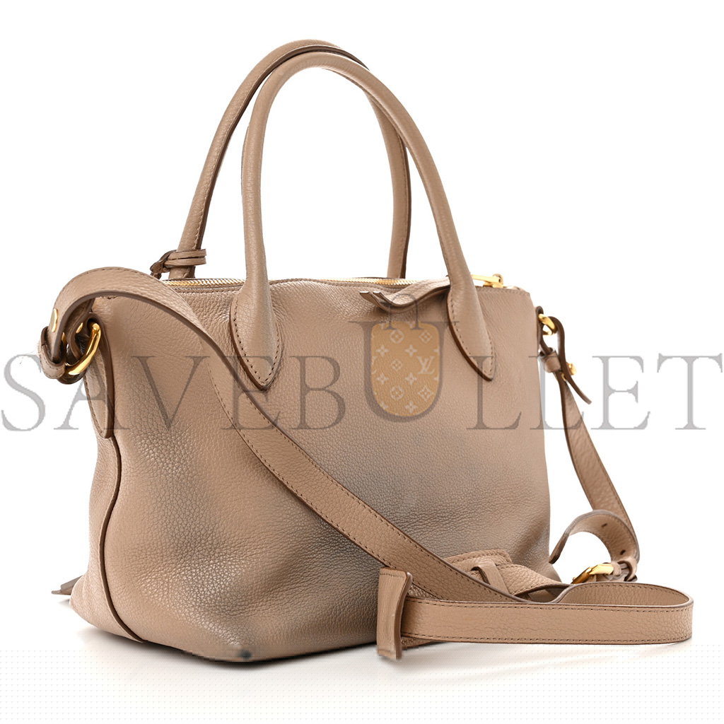 Pra*a vitello daino mini shopping tote cammeo (23*19*13cm)