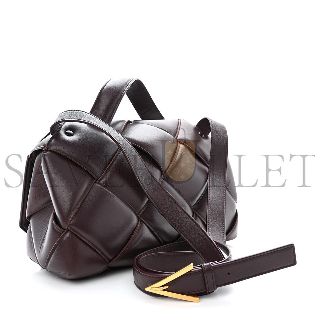 bo*te*ga Ve*ne*ta nappa intreccio padded top handle shoulder bag grape  (30*16*10cm)