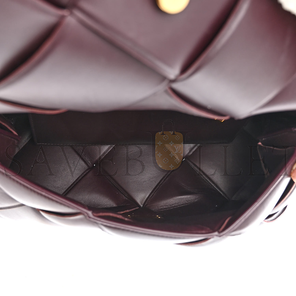 bo*te*ga Ve*ne*ta nappa intreccio padded top handle shoulder bag grape  (30*16*10cm)