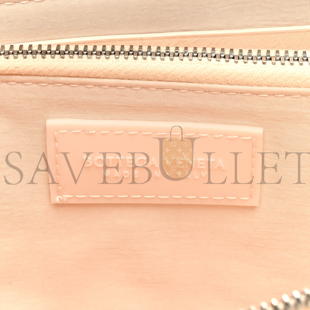 bo*te*ga Ve*ne*ta nappa maxi intrecciato zip around wallet rose mole  (19*11*2cm)