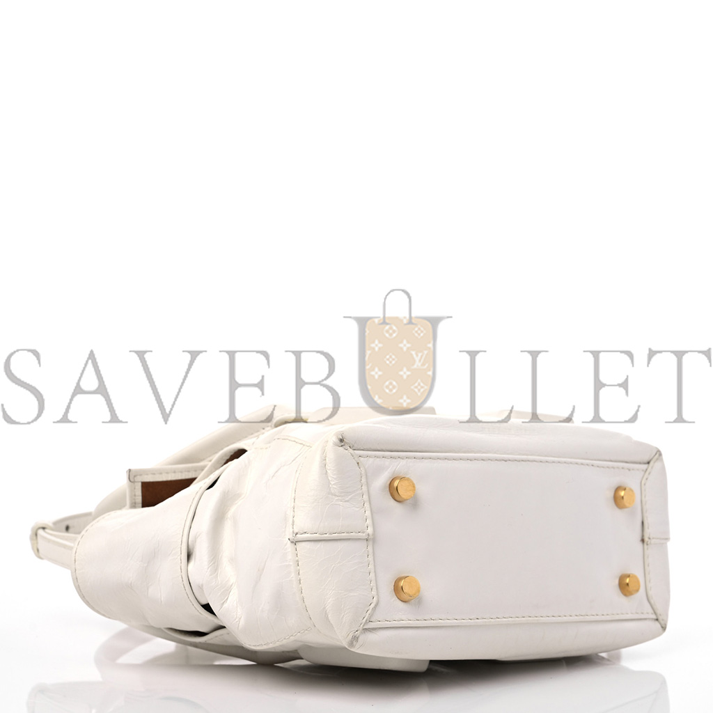 bo*te*ga Ve*ne*ta paper calfskin maxi intrecciato mini arco slouch plaster  (18*17*8cm)