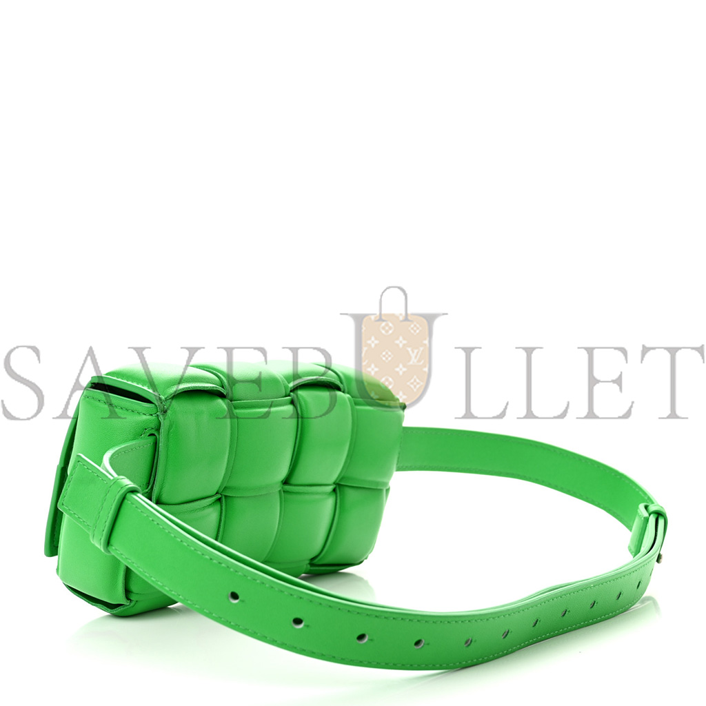 bo*te*ga Ve*ne*ta nappa maxi intreccio padded the belt cassette bag parakeet  (18*9*6cm)